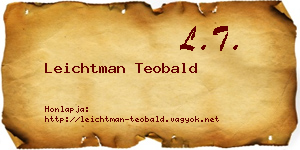 Leichtman Teobald névjegykártya